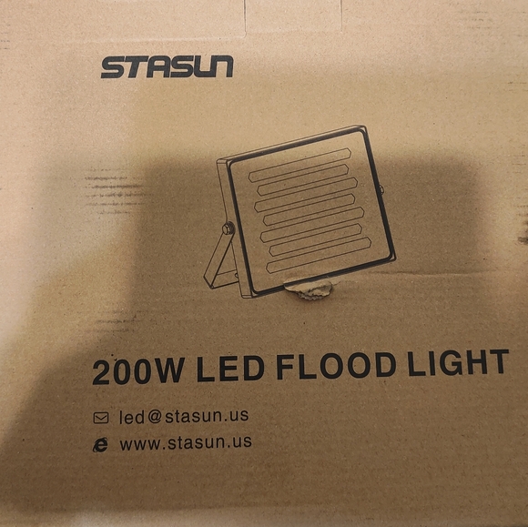 *BRAND NEW*STASUN 200W Flood Lights Outdoor, 20000lm Bright LED with Plug, 6000K - Picture 6 of 7